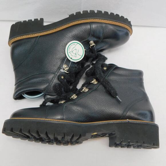 Paul Green Black Womens Merino Wool Lace up Lined Hiker Boots Size 6 New - Picture 3 of 12